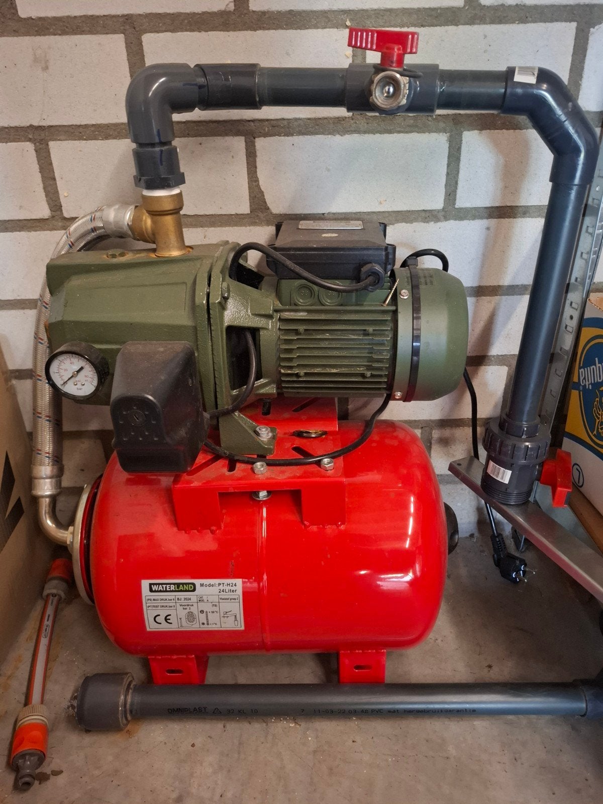 Waterland SP Jet 150/24L hydrofoorpomp, Tuin en Terras, Waterpompen, Ophalen, Gebruikt, Elektrisch, Hydrofoorpomp