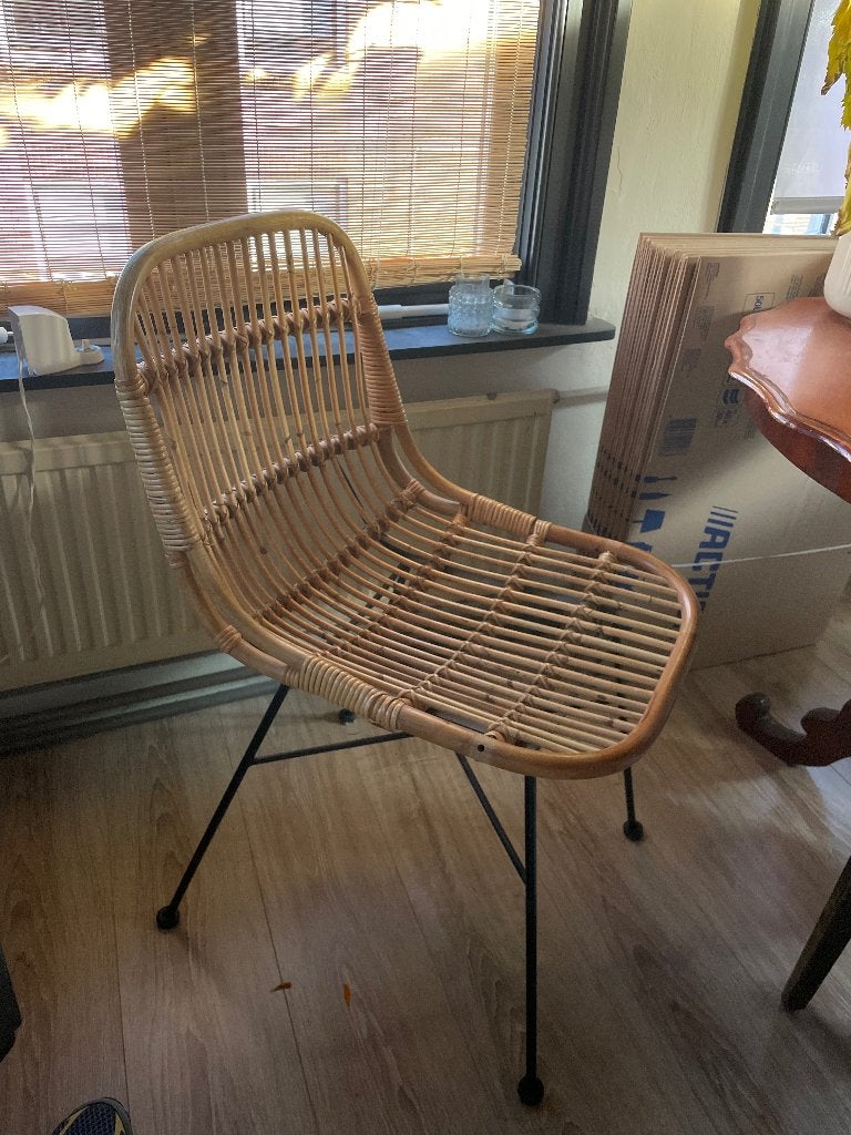 Eetkamerstoel, Huis en Inrichting, Ophalen, Gebruikt, Bruin, Rotan / bamboe