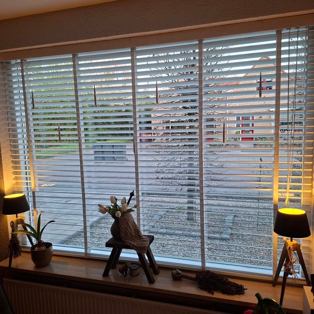 Witte kunstof jaloezie, Ophalen, Minder dan 50 cm, Minder dan 100 cm