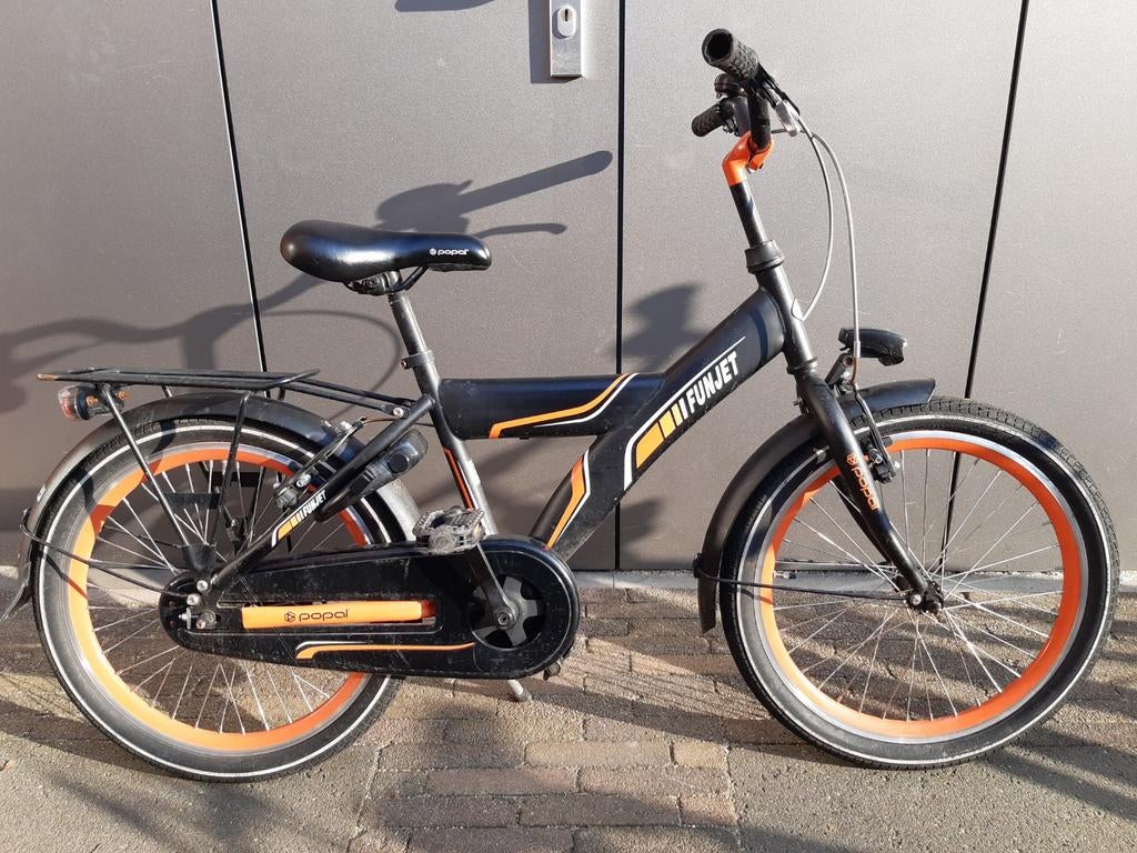 Funjet kinderfiets 20 inch - Zwart/Oranje, Fietsen en Brommers, Fietsen | Kinderfietsjes, Gebruikt, 20 inch of meer, Ophalen