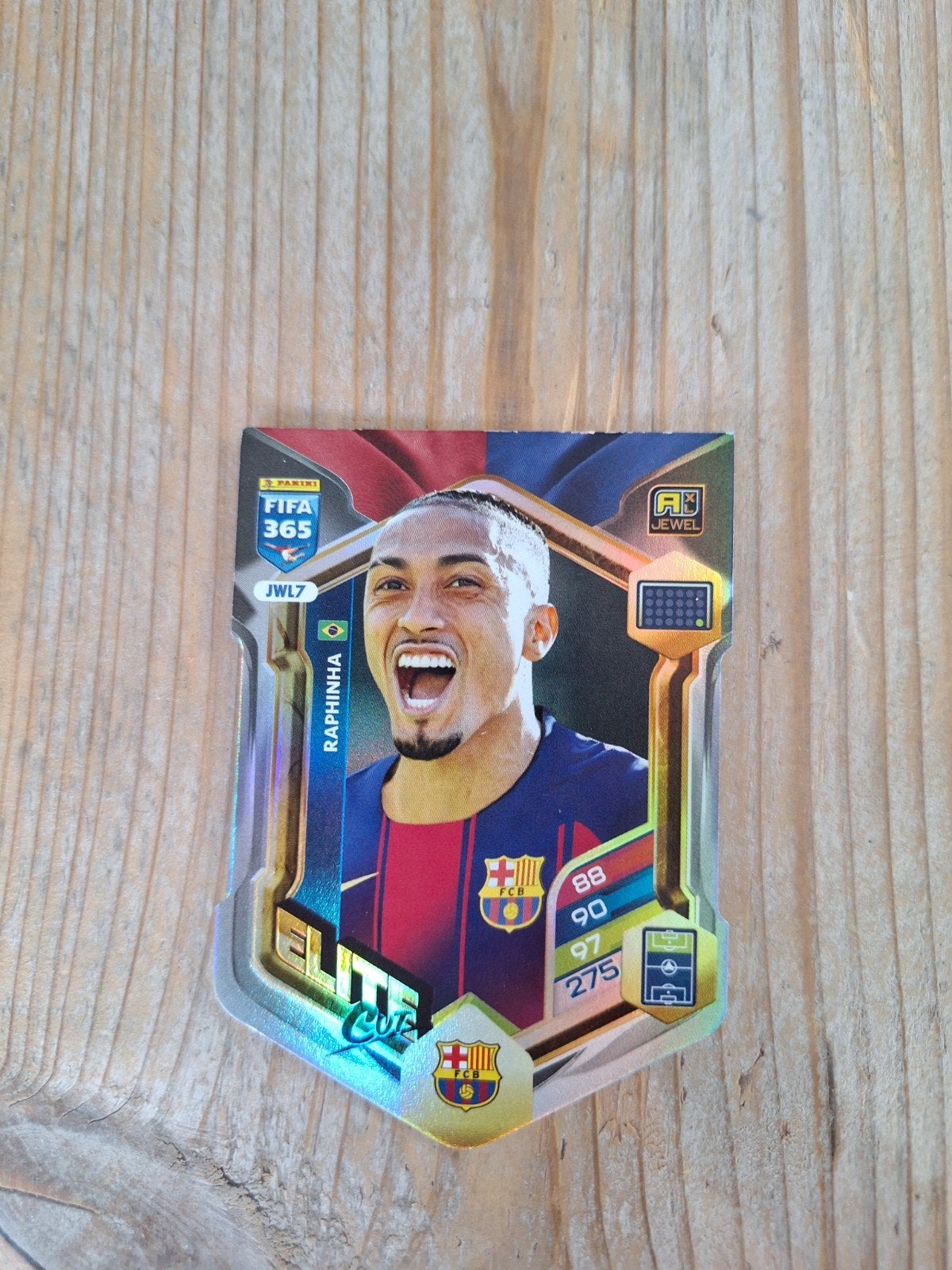 Panini FIFA 365 Jewel Raphinha JWL7, Ophalen of Verzenden, Zo goed als nieuw, Buitenlandse clubs, Poster, Plaatje of Sticker