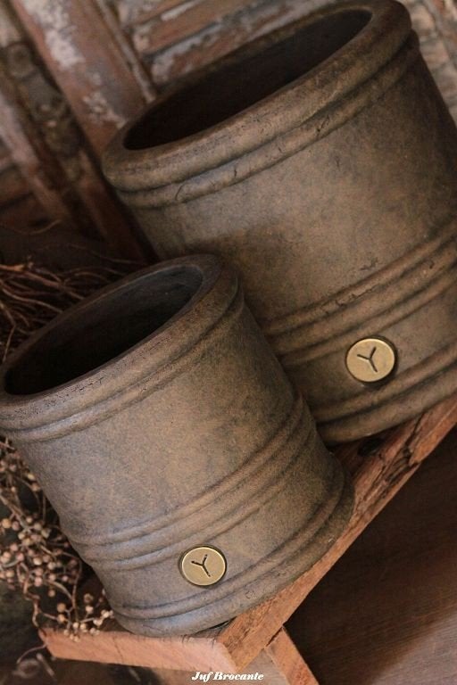 Planter With Lines Majestic Brown XL en L, bloempot BRYNXZ, Www.jufbrocante.nl, Www.jufbrocante.nl, Nieuw, Ophalen of Verzenden