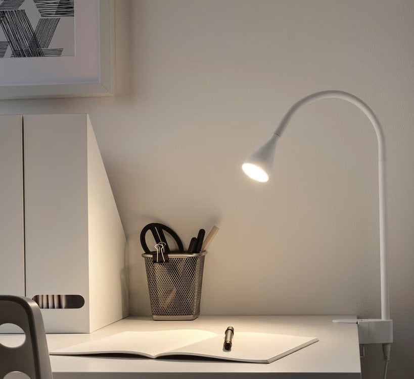 Ikea NÄVLINGE verstelbare LED lamp met klem, Overige typen, Wit, Ophalen of Verzenden, IKEA