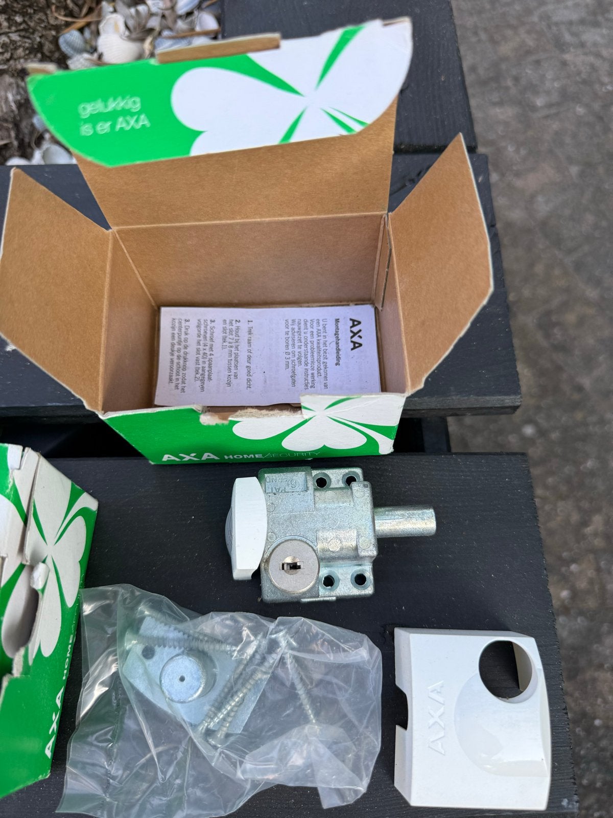 3 X  AXA Oplegsloten - Nieuw in doos, Ophalen of Verzenden, Nieuw, Overige materialen, Slot