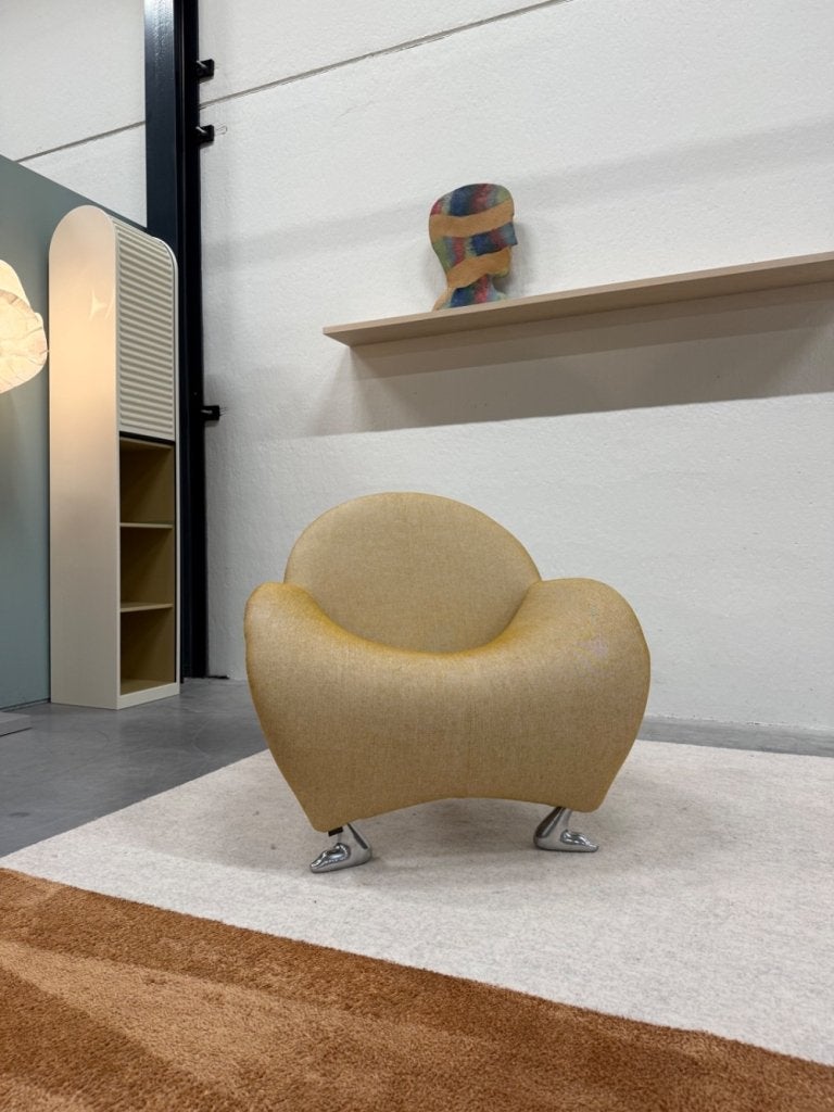 Nieuw Leolux Papageno Fauteuil geel stof Design stoel