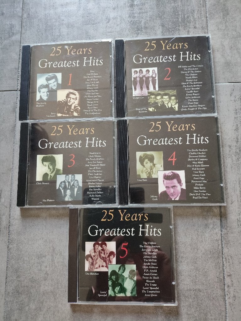 5 cd's 25 Years Greatest Hits, Ophalen of Verzenden, Zo goed als nieuw