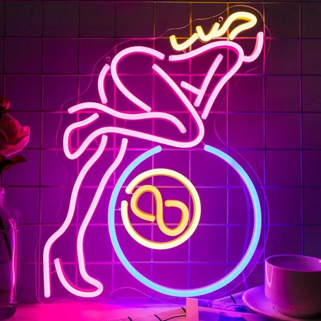 LED lamp neon stijl Biljart Sexy Vrouw (37 x 30.4cm), Ophalen of Verzenden, Nieuw, Lichtbak of (neon) lamp