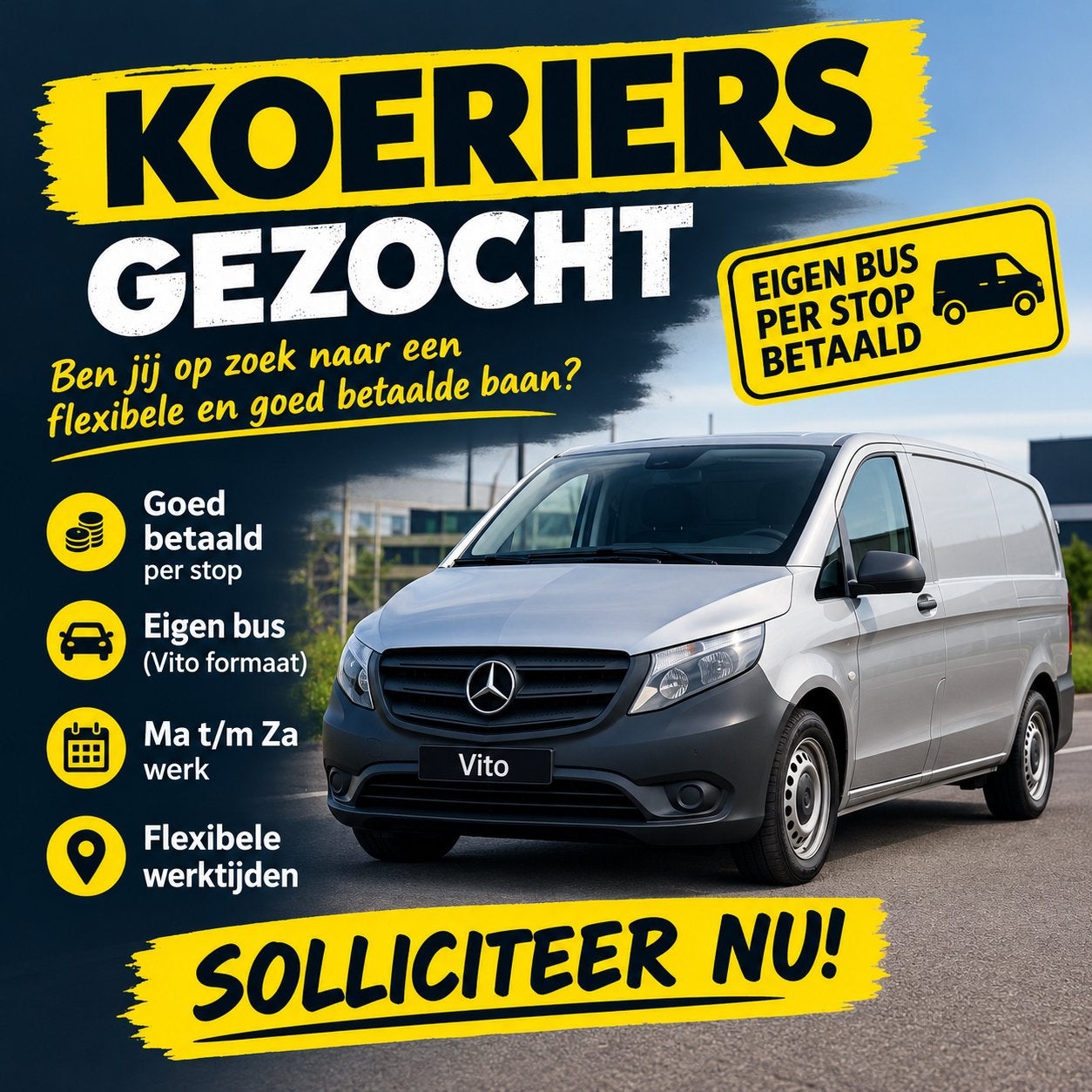 Zzp koerier gezocht omgeving Haarlem, 33 - 40 uur, Overige niveaus, Freelance of Uitzendbasis