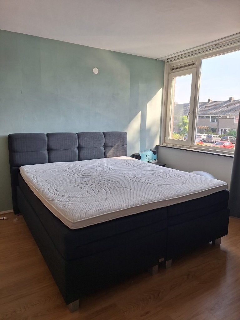 Tweepersoons boxspring met topper, Huis en Inrichting, Slaapkamer | Bedden, Ophalen, Gebruikt, Tweepersoons, 180 cm