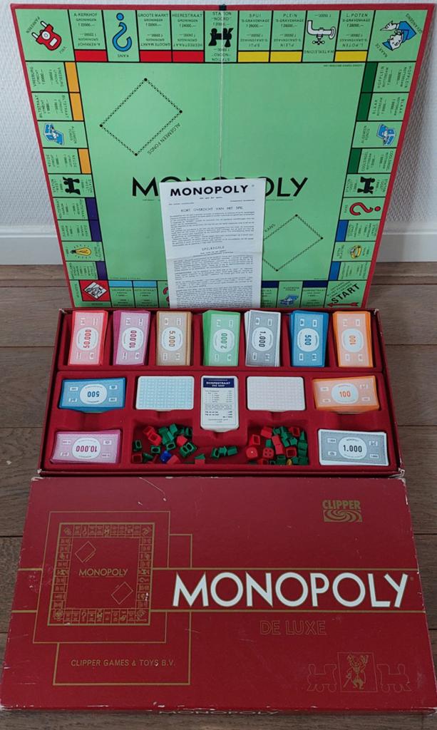 Monopoly De Luxe - Clipper Games, Een of twee spelers, Ophalen of Verzenden, Gebruikt, Clipper Games