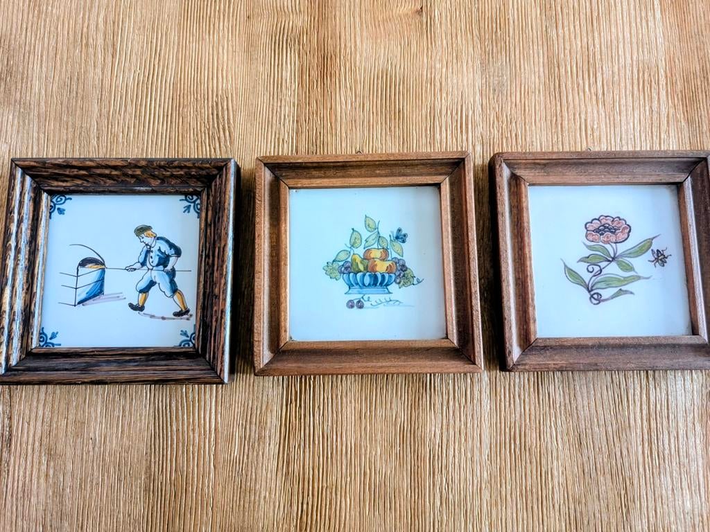 3 Tichelaar tegeltjes, Antiek en Kunst, Ophalen of Verzenden