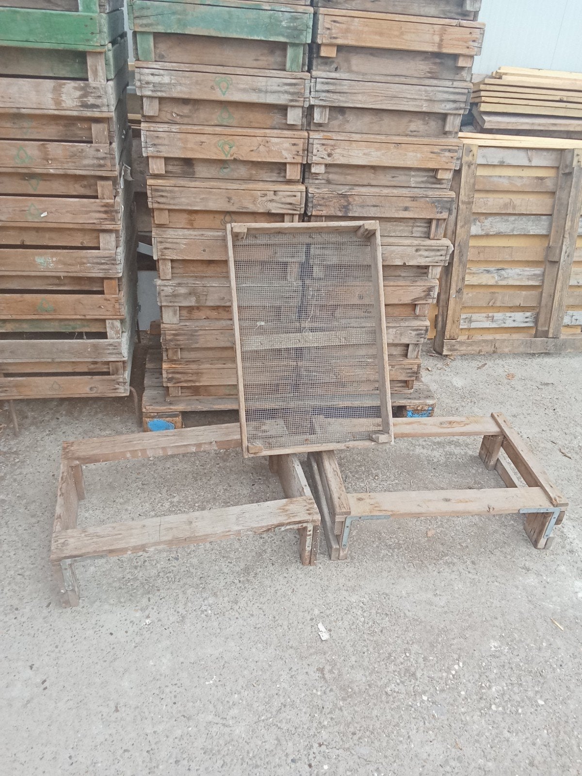 62 bollenkisten 75x50x10 met onderzetters, Ophalen