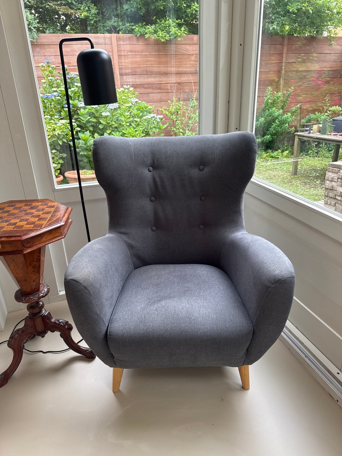 2 Kave Home Patio oorfauteuils - z.g.a.n., Ophalen, Zo goed als nieuw, Stof, 75 tot 100 cm