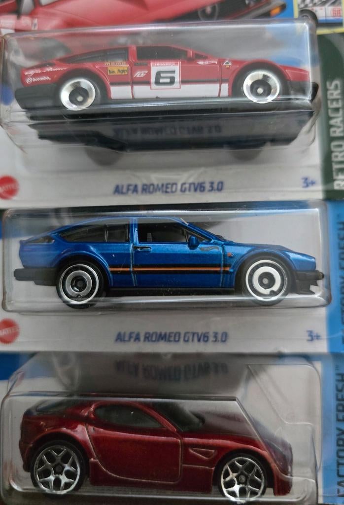 Alfa Romeo 3x Hotwheels, Ophalen of Verzenden, Nieuw, Auto