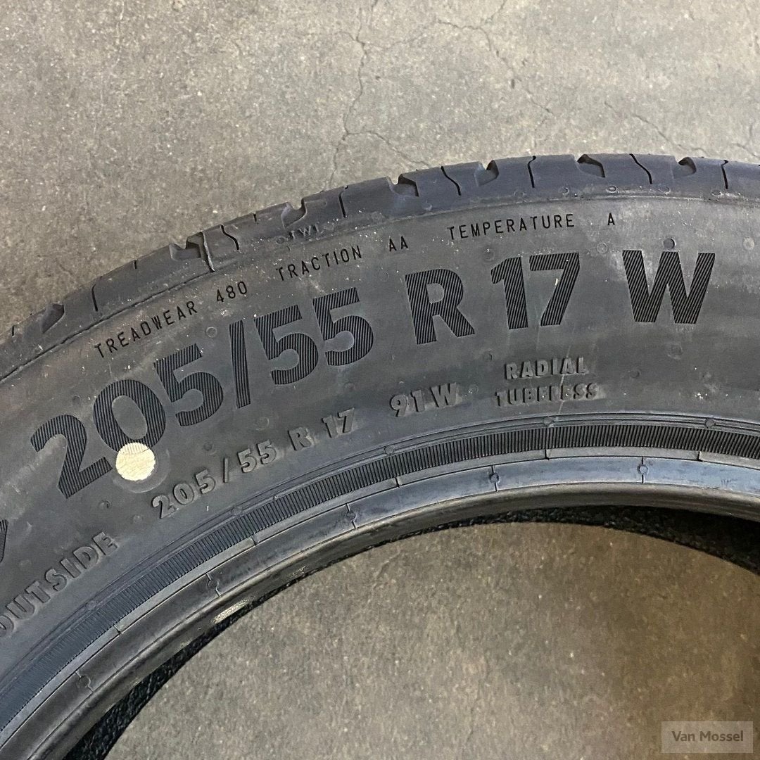 Continental Eco Contact 6 205/55/R17 91W M0, Gebruikt, -, -, 17 inch