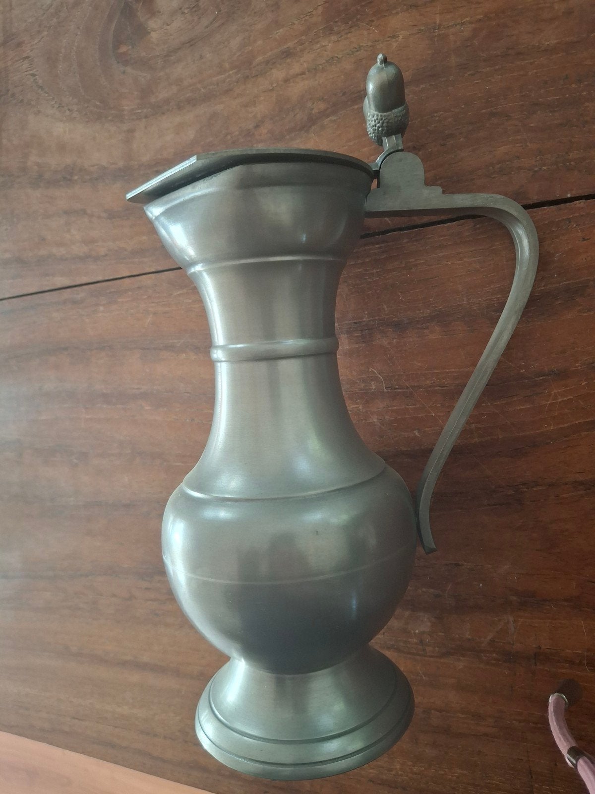 Antieke tinnen kan met eikeldecoratie, Antiek en Kunst, Antiek | Tin, Ophalen