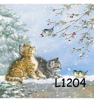 Servetten decoupage/bullet journal - katten L1204, Verzenden, Nieuw