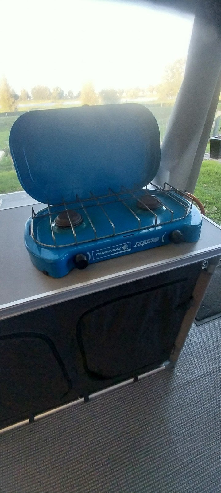 Campingaz Lagon 2-pits gasstel - Ideaal voor kamperen!, Ophalen of Verzenden
