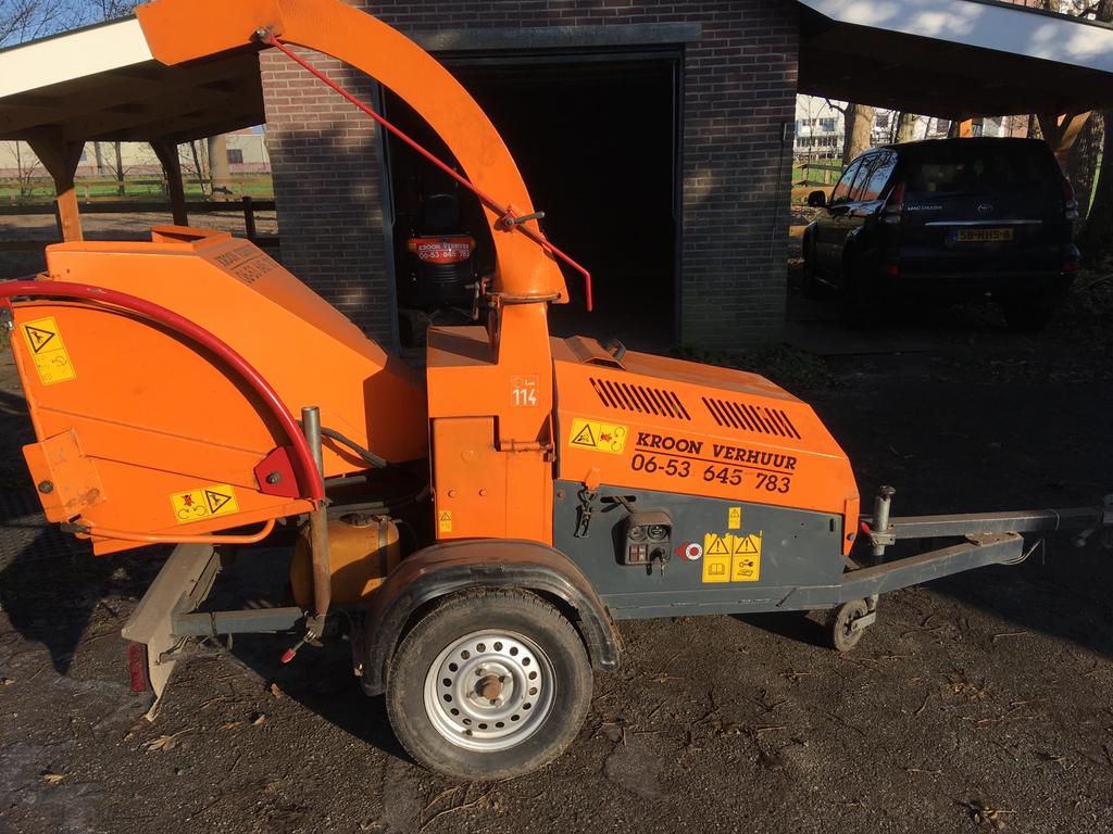 Houtversnipperaar Jensen huren hakselaar chipper evt bezorge, Ophalen