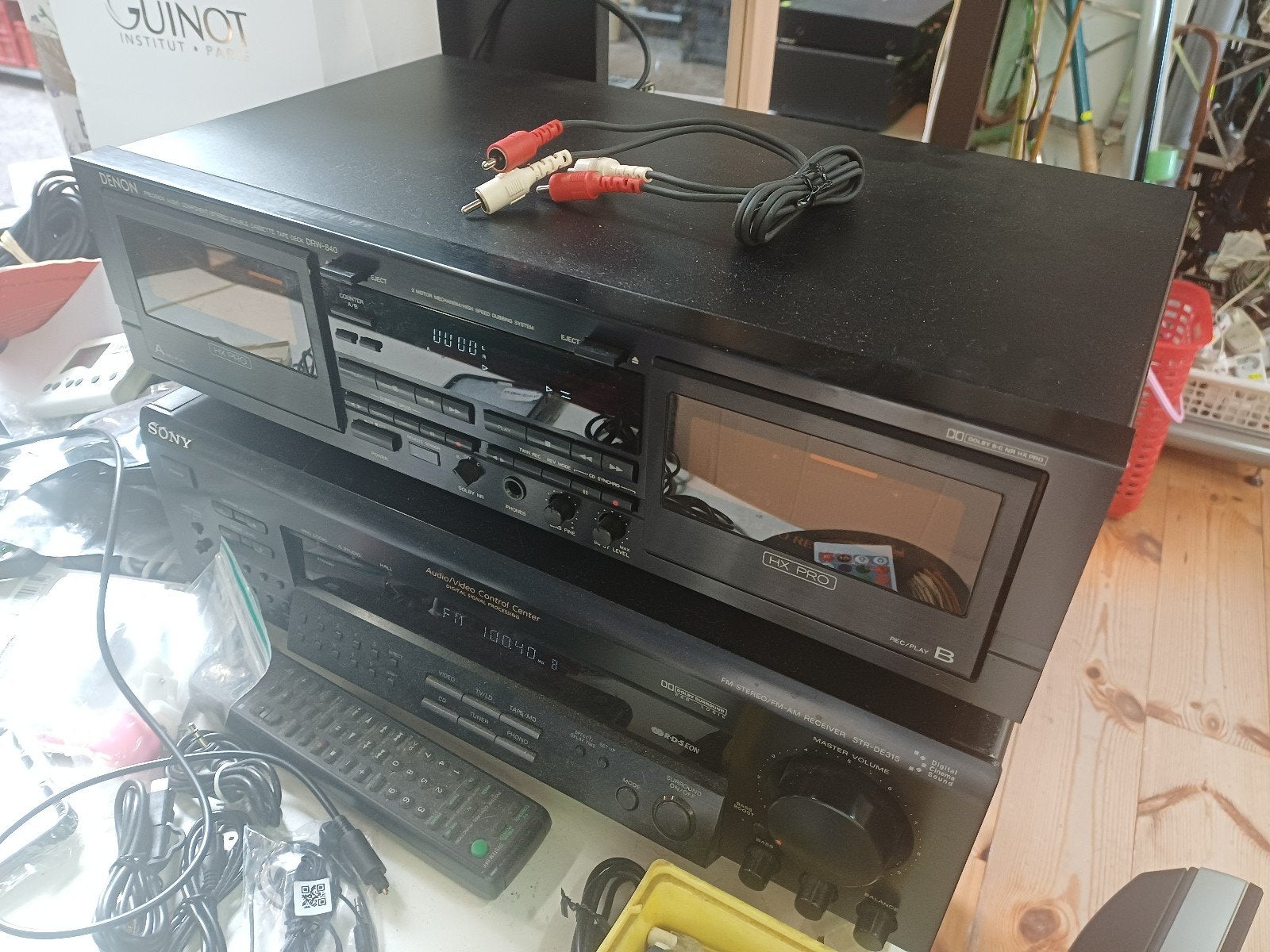Denon DRW-840 Dubbel Cassettedeck IN DOOS!, Ophalen of Verzenden, Dubbel, Denon, Auto-reverse