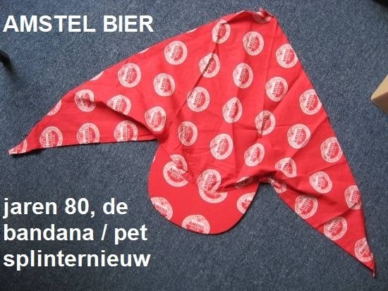 AMSTEL BIER, 2 stuks jaren 80 maar splinternieuwe Bandana's, Verzamelen, Biermerken, Ophalen of Verzenden, Nieuw, Amstel