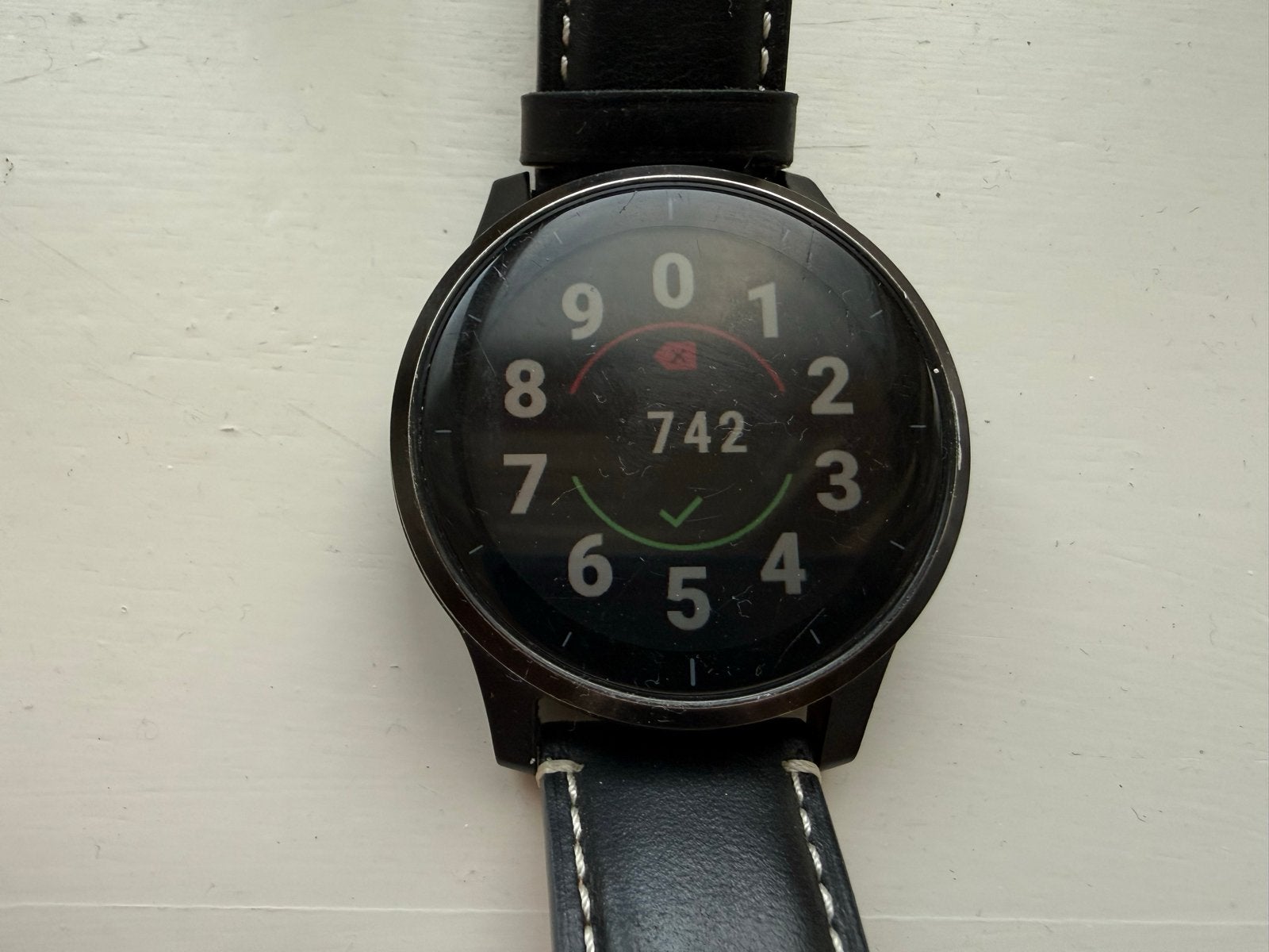 Garmin Vivoactive 4 Smartwatch - Zwart met leren band, Zwart, Ophalen of Verzenden, Waterdicht, Android