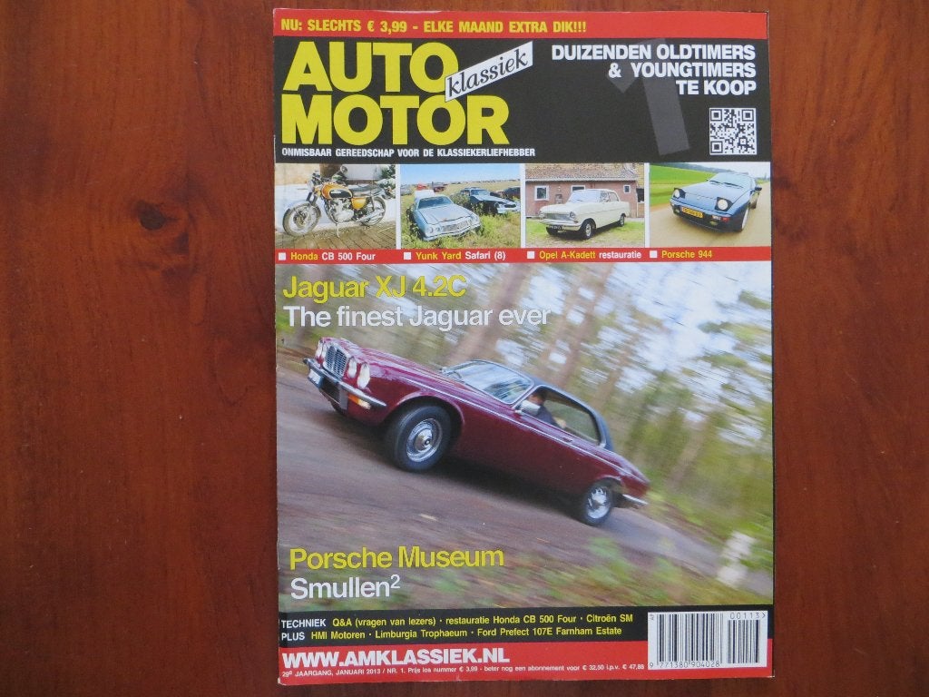 Auto Motor Klassiek 1 2013 SM, 944, Kadett A, XJ 4.2 C, E21, Ophalen of Verzenden, Nieuw, Porsche