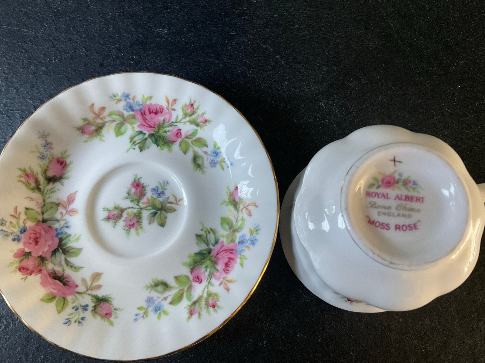 Royal Albert Moss Rose Theekop en Schotel, Ophalen