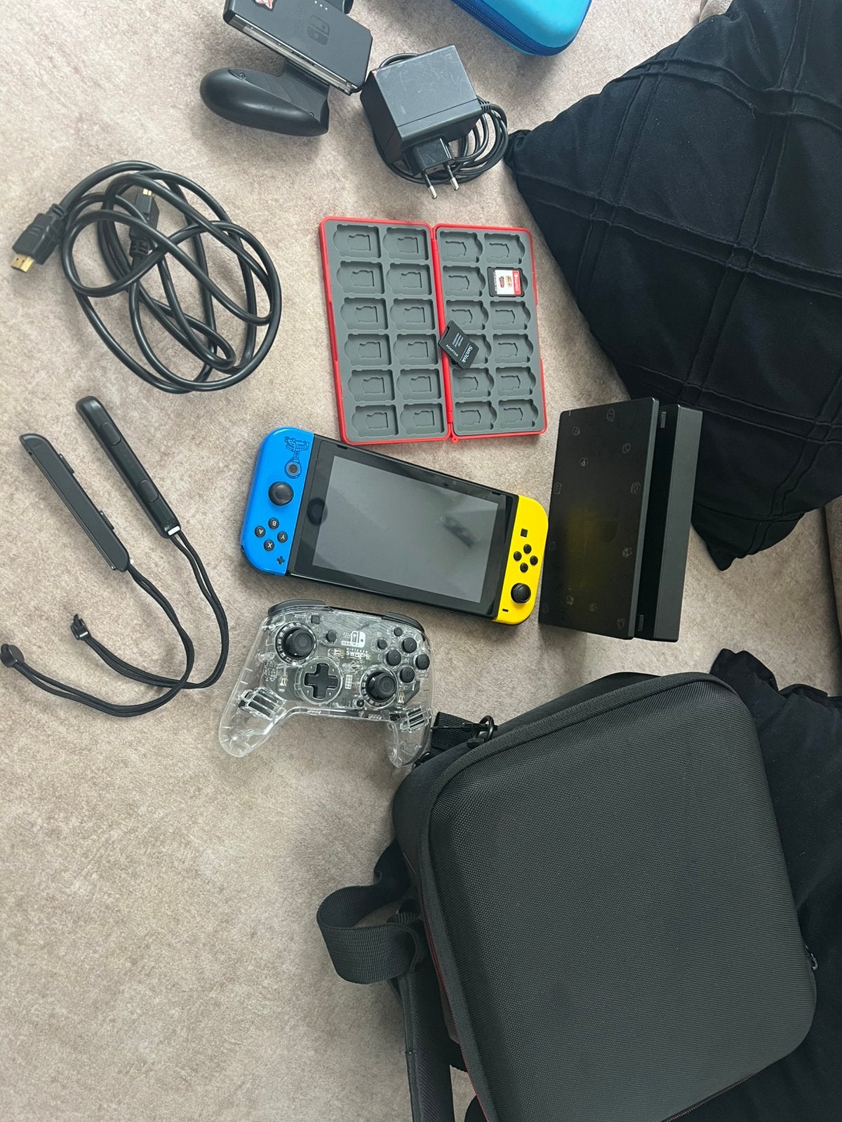 Nintendo Switch complete set met accessoires, Ophalen, Zo goed als nieuw, Met 2 controllers, Switch Original