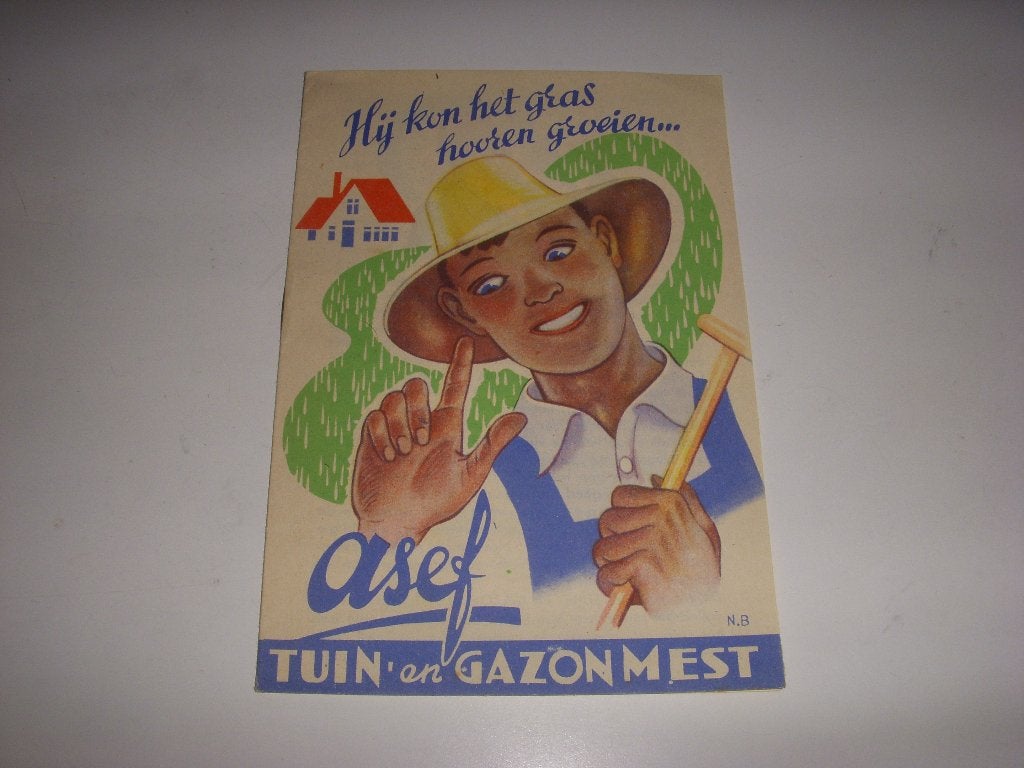 Jaren 30 folder Asef tuin en Gazonmest, Folder, Ophalen of Verzenden, Zo goed als nieuw, Asef tuinmest fabrieken Amsterdam