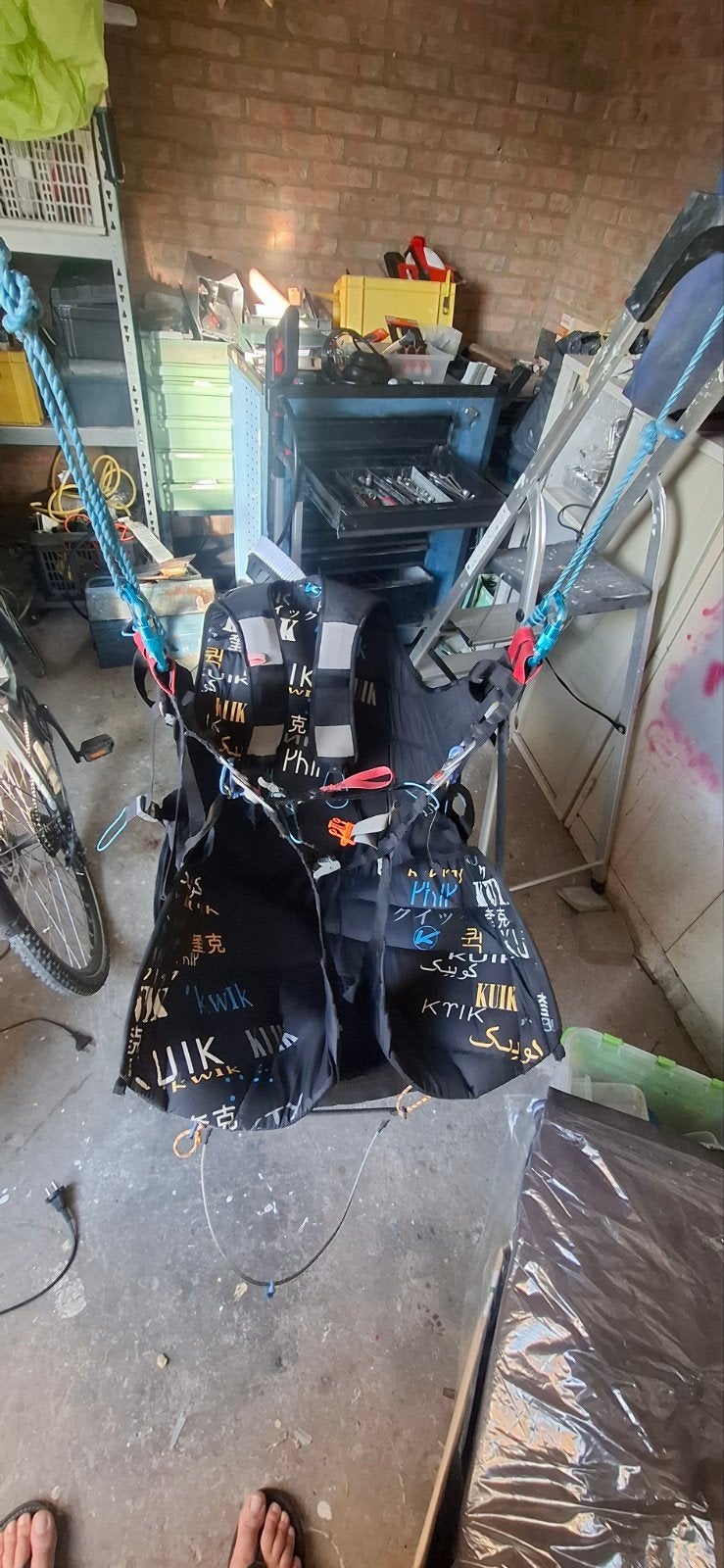 Kortel Kuik 2 splitleg Harnas, Sport en Fitness, Zweefvliegen en Paragliding, Ophalen of Verzenden, Gebruikt, Zitje of Harnas