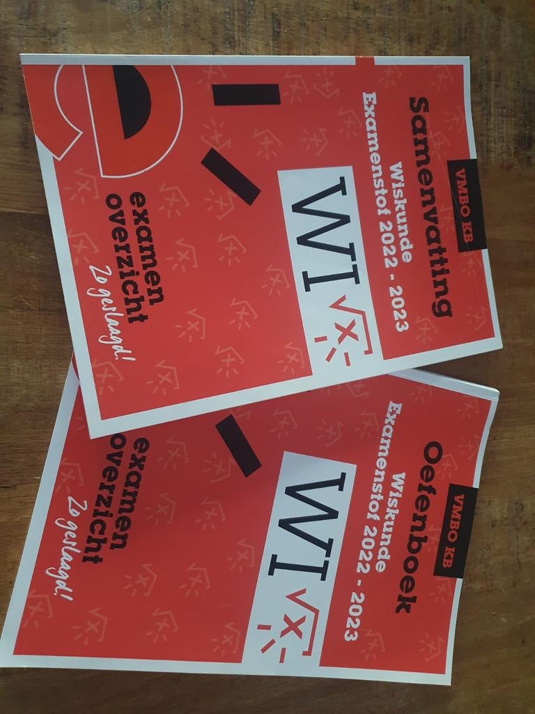 2x ExamenOverzicht -  Wiskunde VMBO KB, Ophalen of Verzenden, Zo goed als nieuw, VMBO, Overige vakken