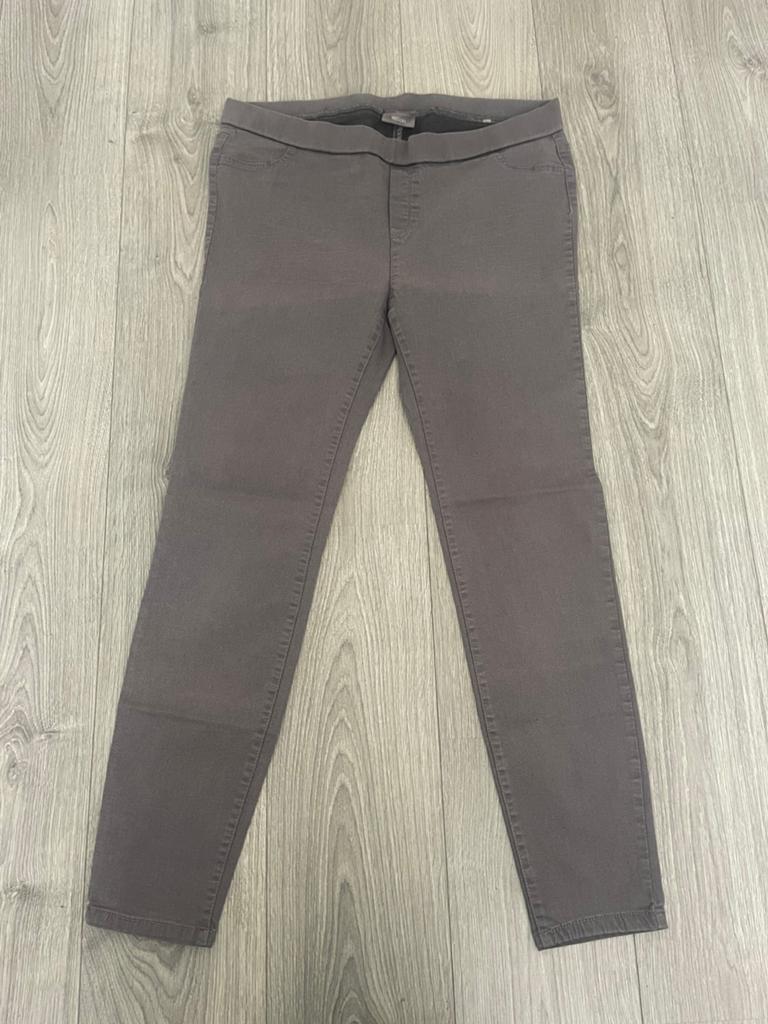 YESSICA grijze stretch spijkerbroek met rekbare taille mt L, Ophalen of Verzenden, Zo goed als nieuw, Grijs, W33 - W36 (confectie 42/44)