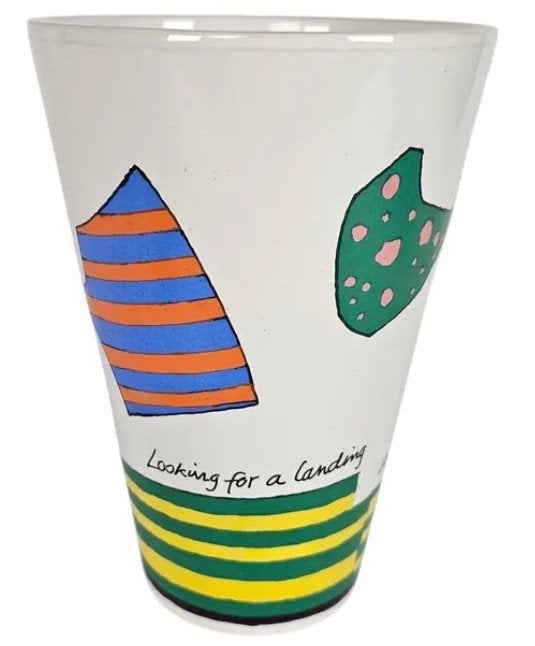 Vaas van de Nederlandse beeldend kunstenaar Clémence Briels., Ophalen, Meerkleurig, Vaas, 18 cm
