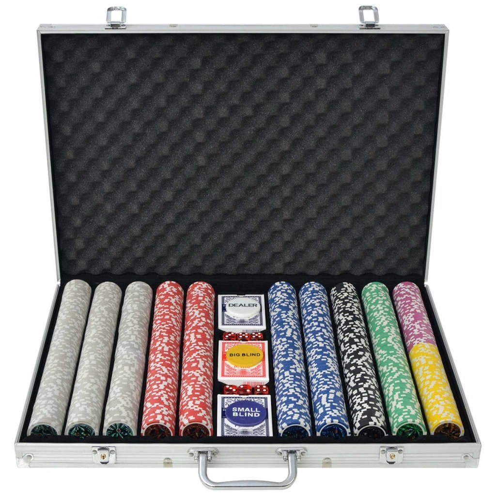 DEAL | Pokerset pokerchips met 1000 laser chips 11,5 g! GRTS, Hobby en Vrije tijd, Verzenden, Nieuw