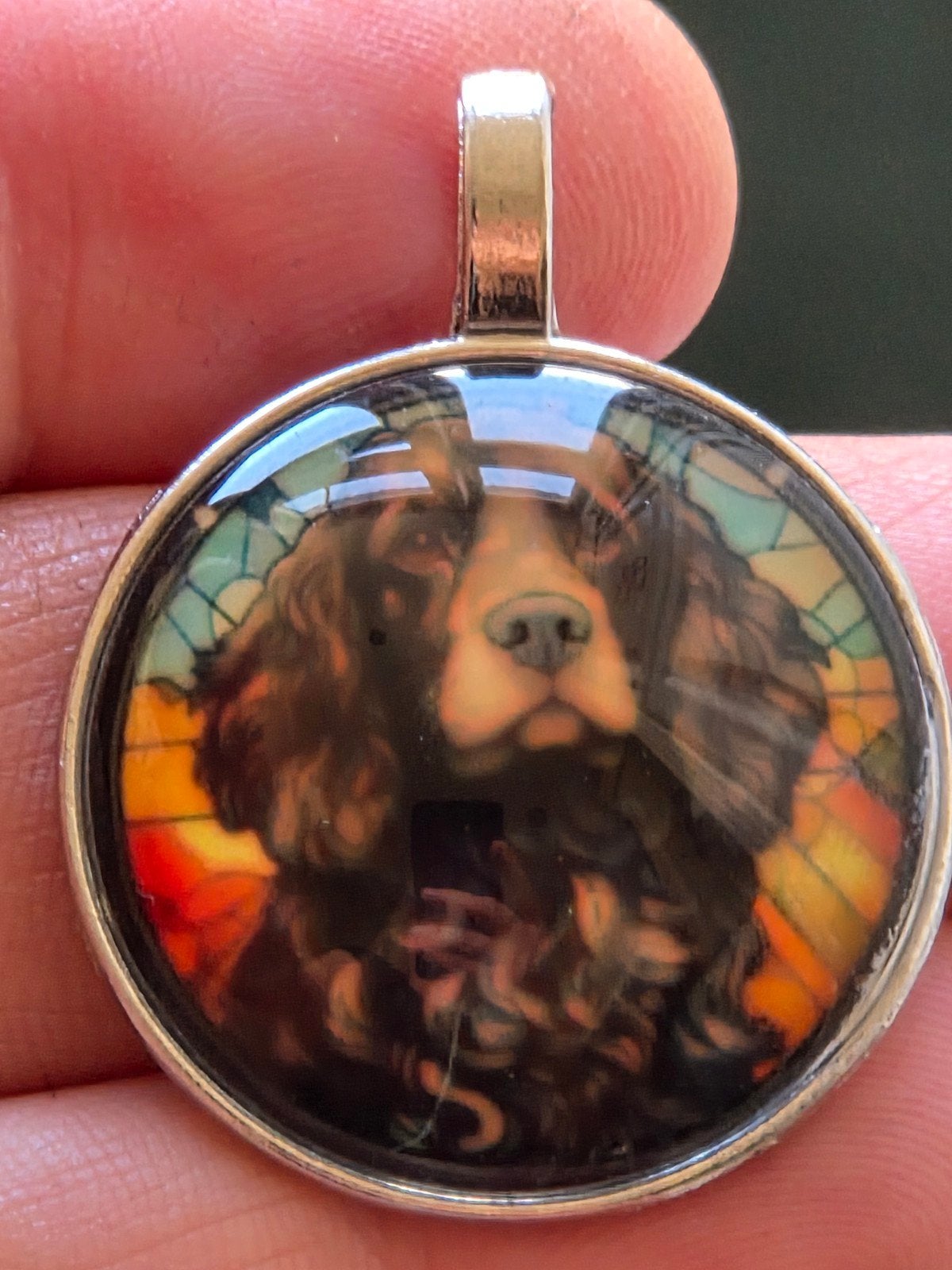 Hanger met hond in glas-in-lood stijl, Overige kleuren, Glas of Kristal, Nieuw, Ophalen of Verzenden