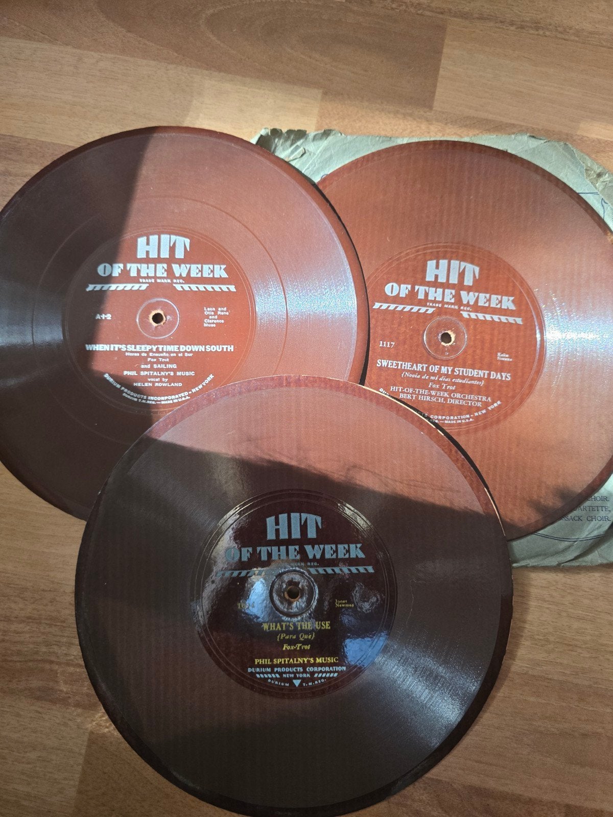 3x zeer oude Hit of the Week platen – 78 toeren – jaren 30, Ophalen of Verzenden, Gebruikt