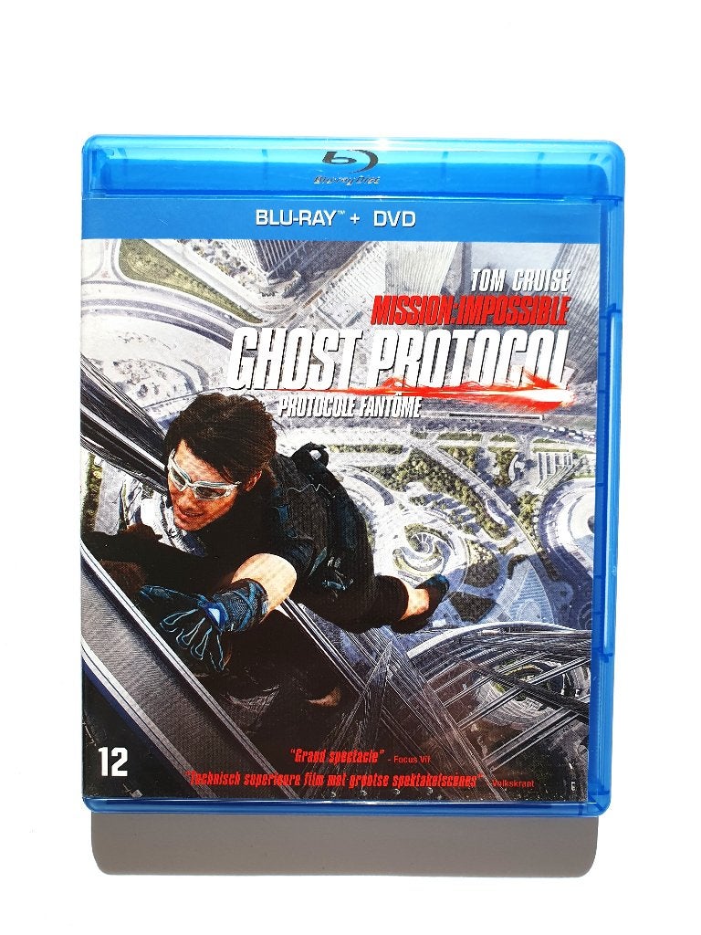 Mission Impossible 4 - Ghost Protocol (Blu-ray + DVD), Ophalen of Verzenden, Zo goed als nieuw, Actie