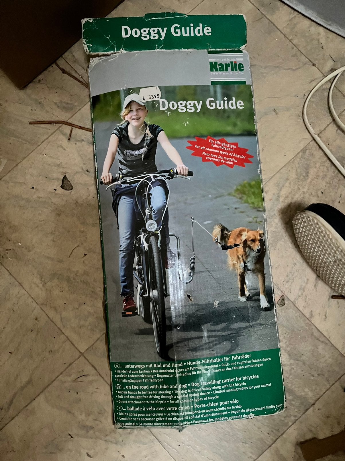Dog guide om je hond aan de fiets mee te nemem, Ophalen, Nieuw