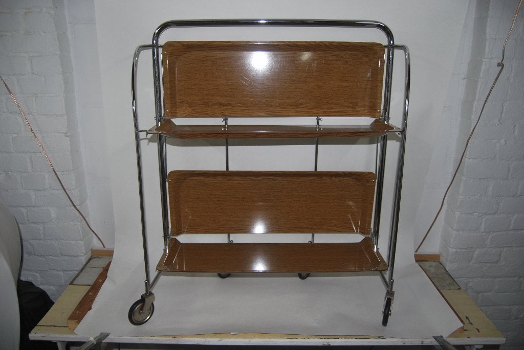 Vintage inklapbare serveerwagen Dinette 70's, Ophalen, Huis en Inrichting