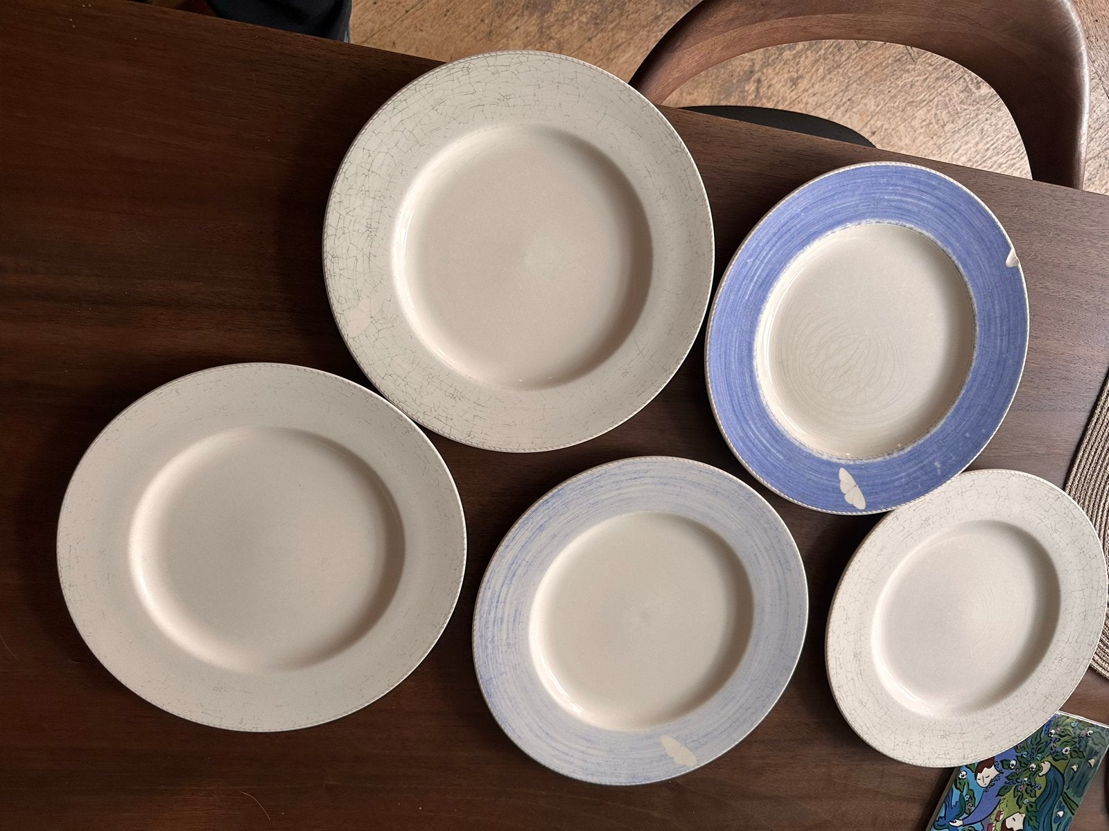 Wedgwood Sarah's Garden borden - 5 stuks, Ophalen, Gebruikt, Klassiek, Bord(en)