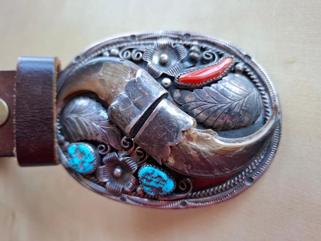 Navajo Belt, Bruin, Echt leder, Ophalen of Verzenden, 115 cm of meer