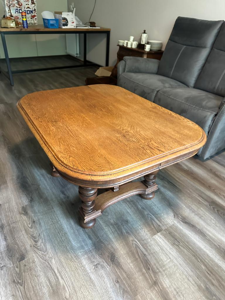 Salontafel eiken, retro / vintage, Ophalen, Gebruikt, 100 tot 150 cm, 50 tot 100 cm