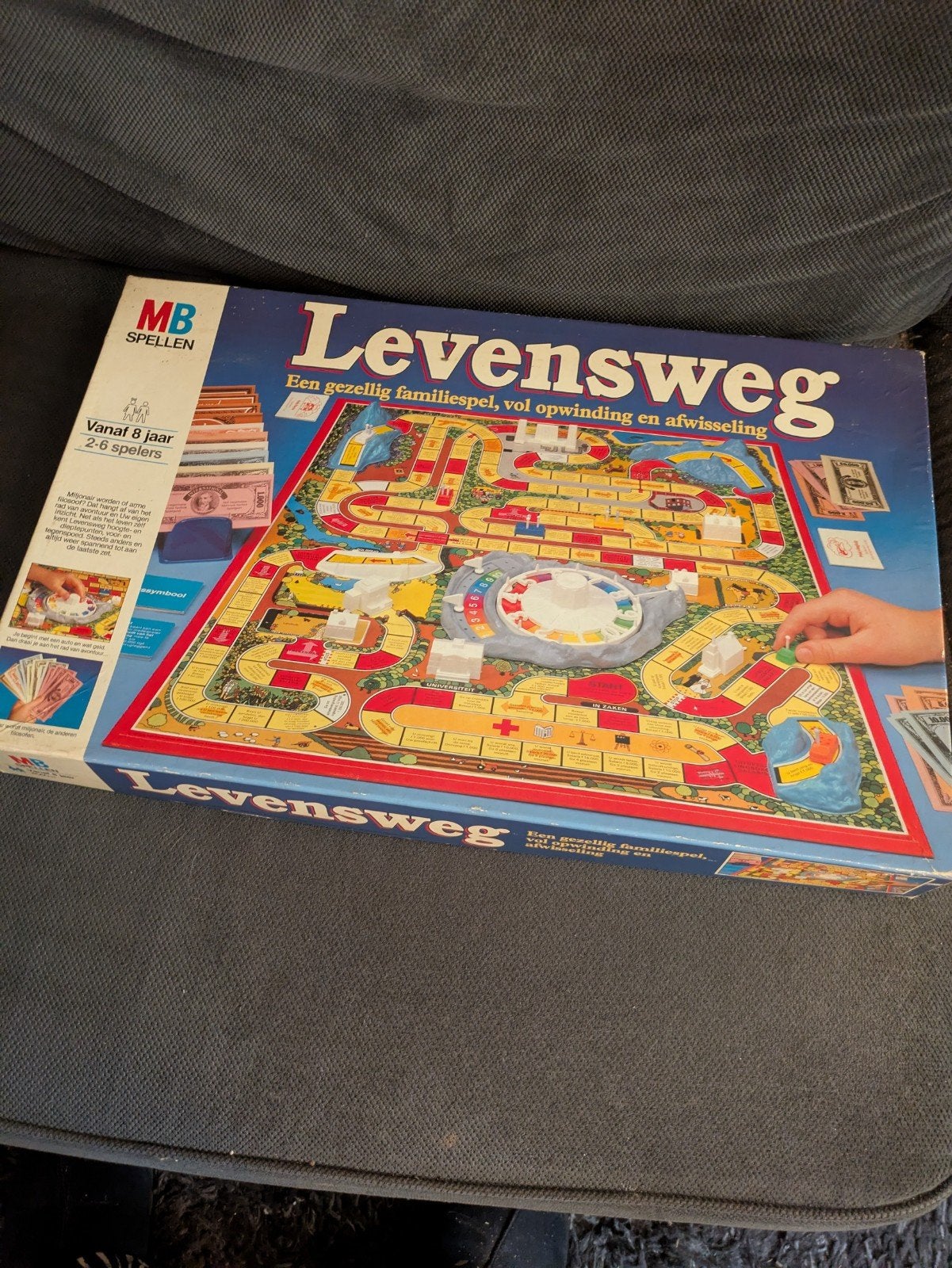 Rad van Fortuin & Levensweg bordspellen (MB Spellen), Vijf spelers of meer, Ophalen, Gebruikt, MB Spellen