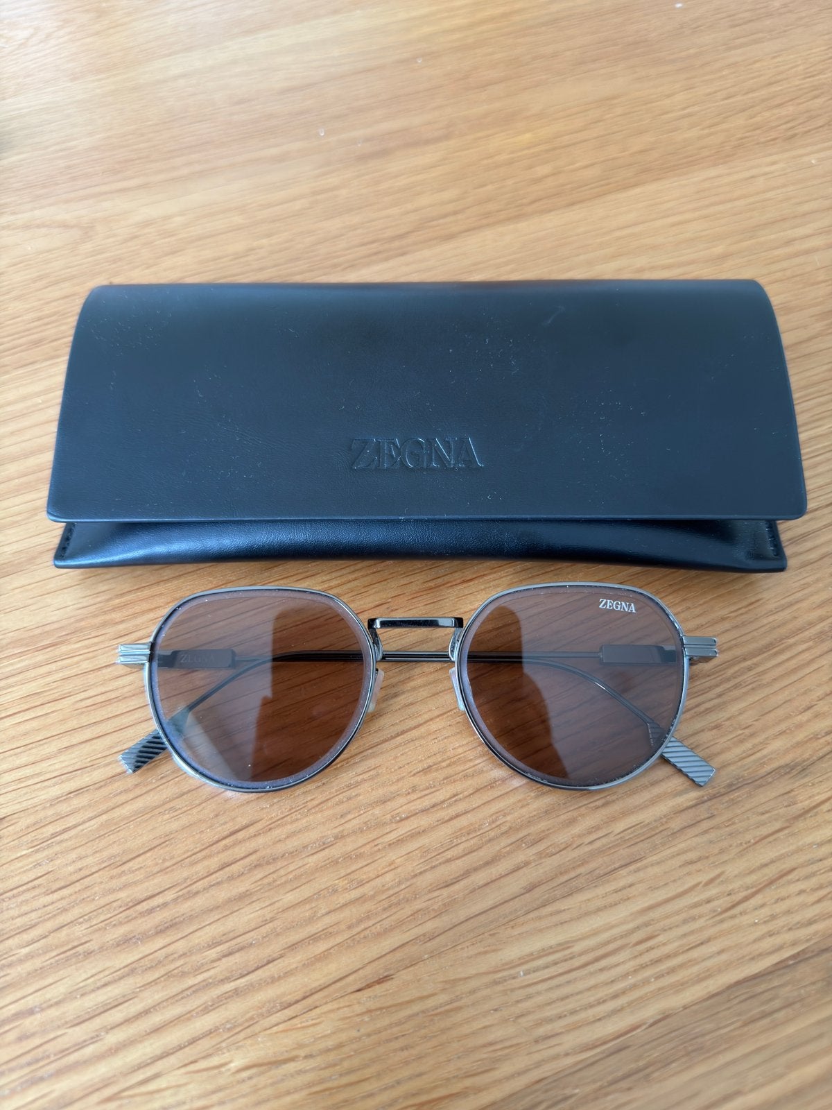 Zegna zonnebril nieuw, Overige merken, Zonnebril, Bruin, Verzenden