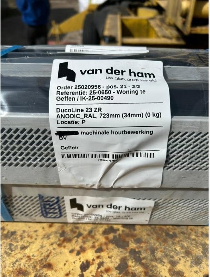 3X DucoLine 23 ZR ANODIC_RAL ventilatieroosters. 723mm nieuw, Ophalen of Verzenden, Nieuw, Minder dan 60 cm, Minder dan 30 cm