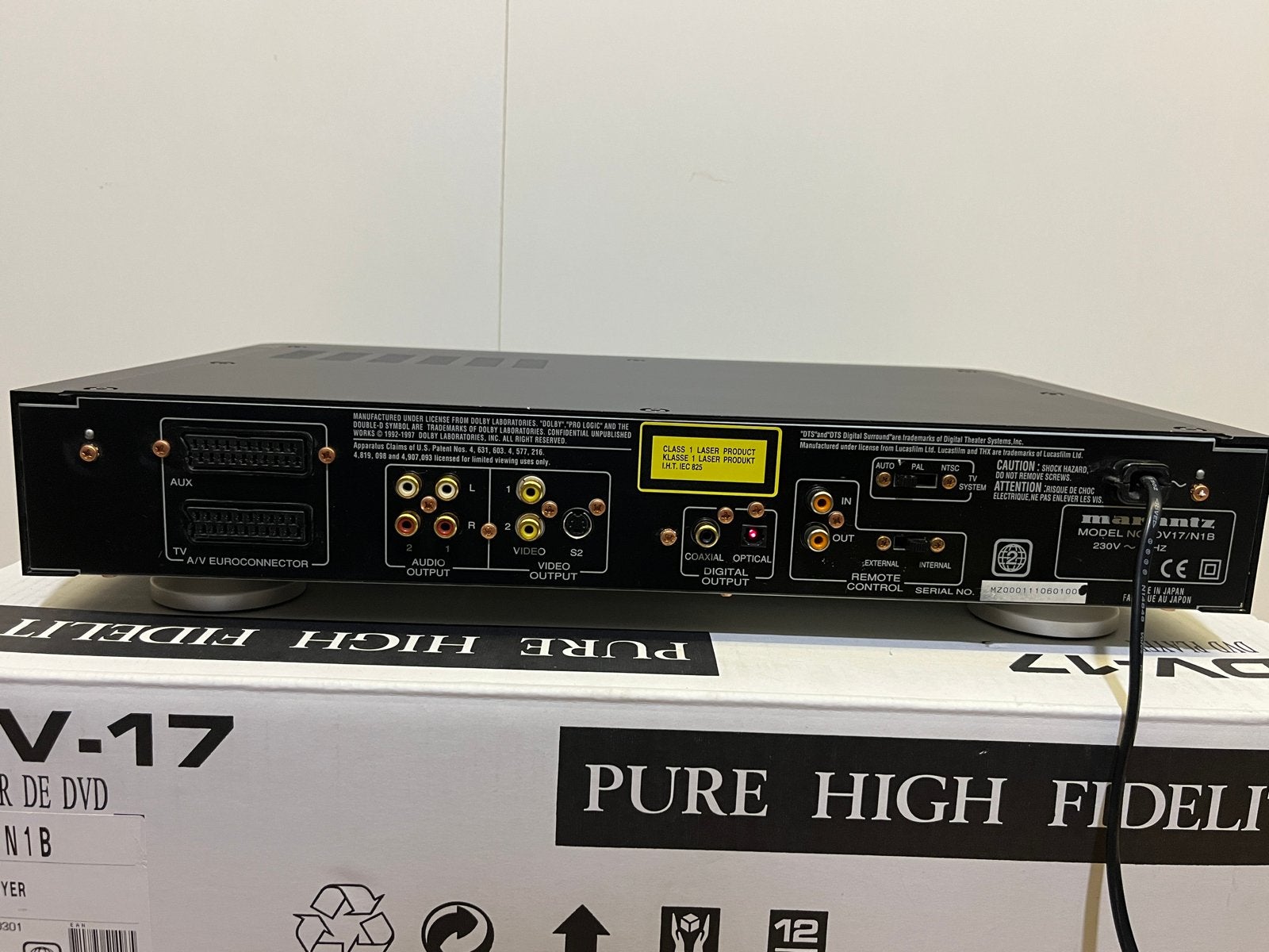 Marantz DV-17 CD/DVD-speler - zwart. Inclusief remote/doos, Ophalen of Verzenden, Zo goed als nieuw, Dvd-speler, Overige merken
