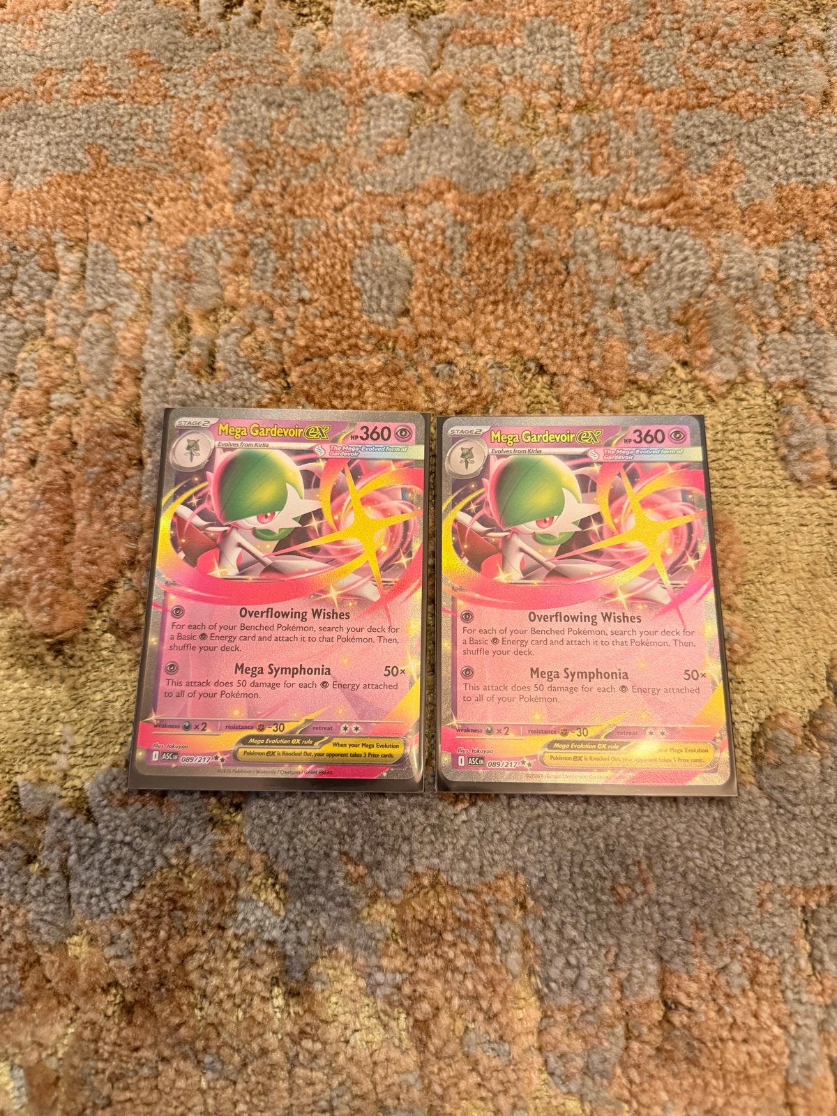 2x Mega Gardevoir ex 089/217 – Pokémon Ascended Heroes, Ophalen of Verzenden, Zo goed als nieuw, Meerdere kaarten