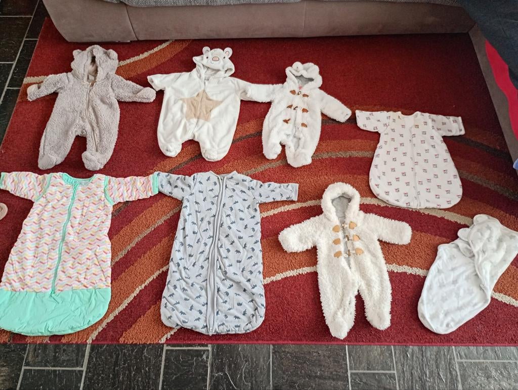 Pakket 7 slaapzakjes voetenzakje pakjes inbakerdoek maat 1, Ophalen of Verzenden, Zo goed als nieuw, Minder dan 70 cm, Slaapzak