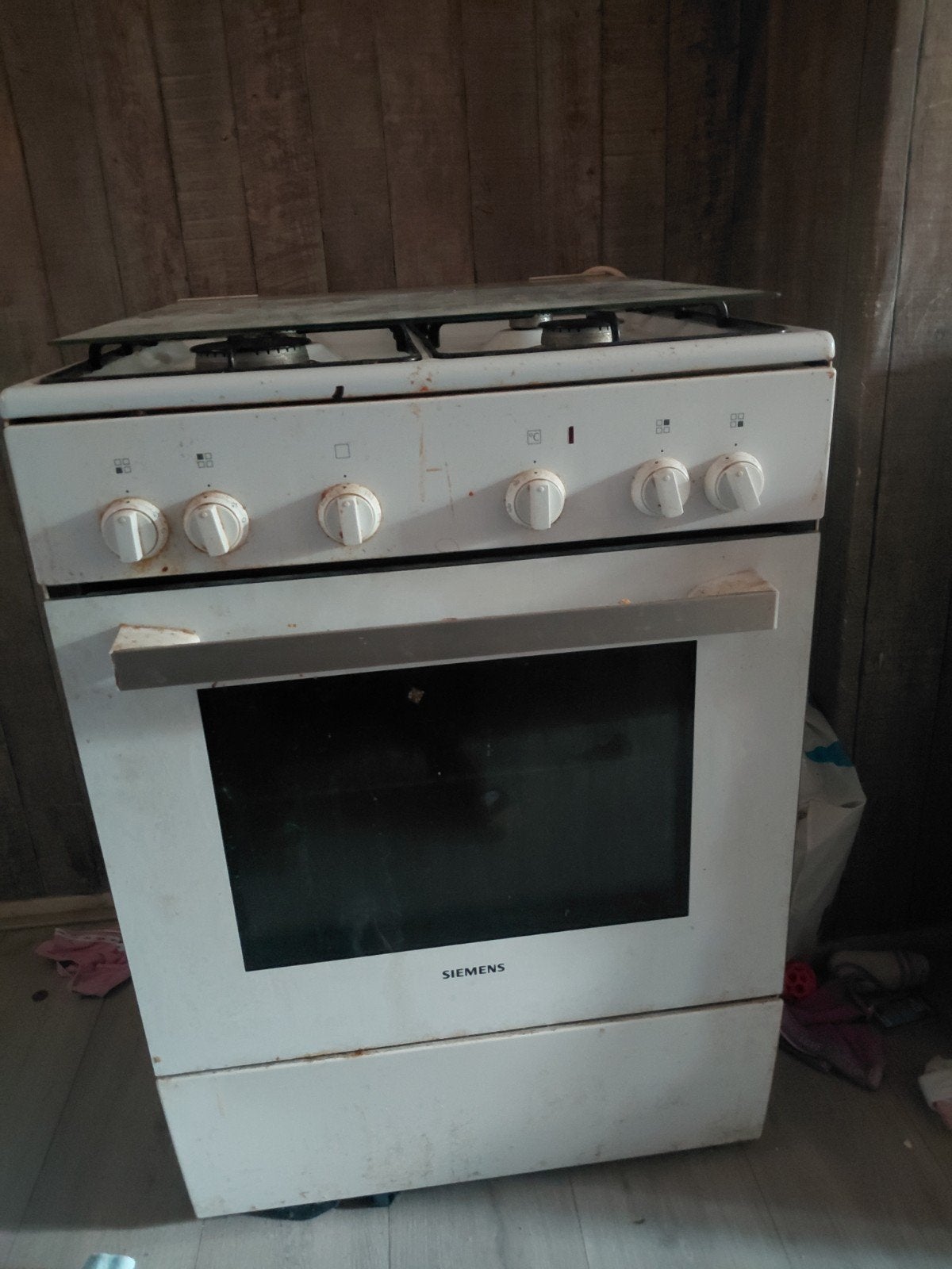 Siemens Vrijstaand Gasfornuis met Oven, Ophalen, Gebruikt, 60 cm of meer, 4 kookzones